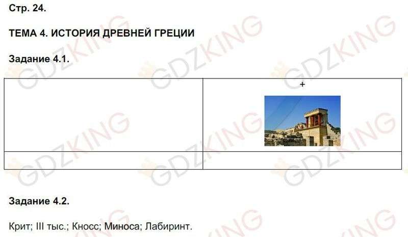 ГДЗ рабочая тетрадь по истории 5 класс Пономарев, Колпаков страница 24. Фрагмент 1 / 1