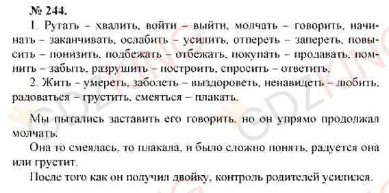 ГДЗ по русскому языку 10-11 класс Розенталь - Упражнение 244. Фрагмент 1 / 1