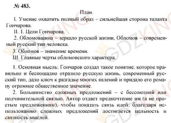 ГДЗ по русскому языку 10-11 класс Розенталь - Упражнение 483. Фрагмент 1 / 1