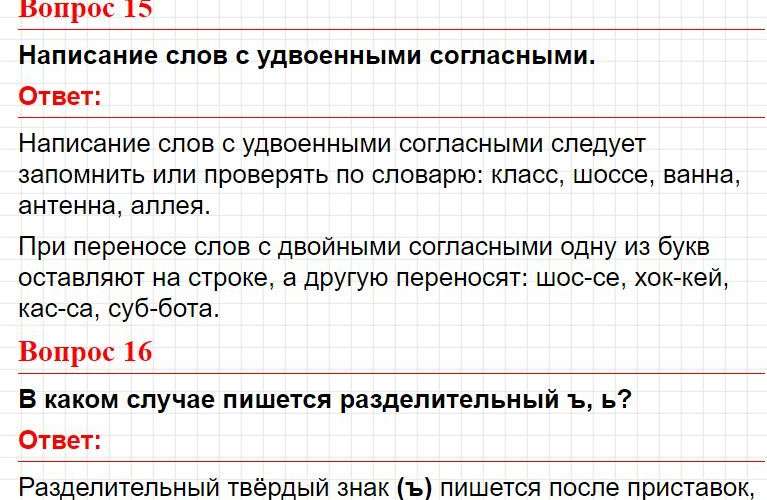Вопросы для повторения, страница 93 - ответы по русскому языку 4 класс Голубь (тематический контроль). Фрагмент 15 / 23
